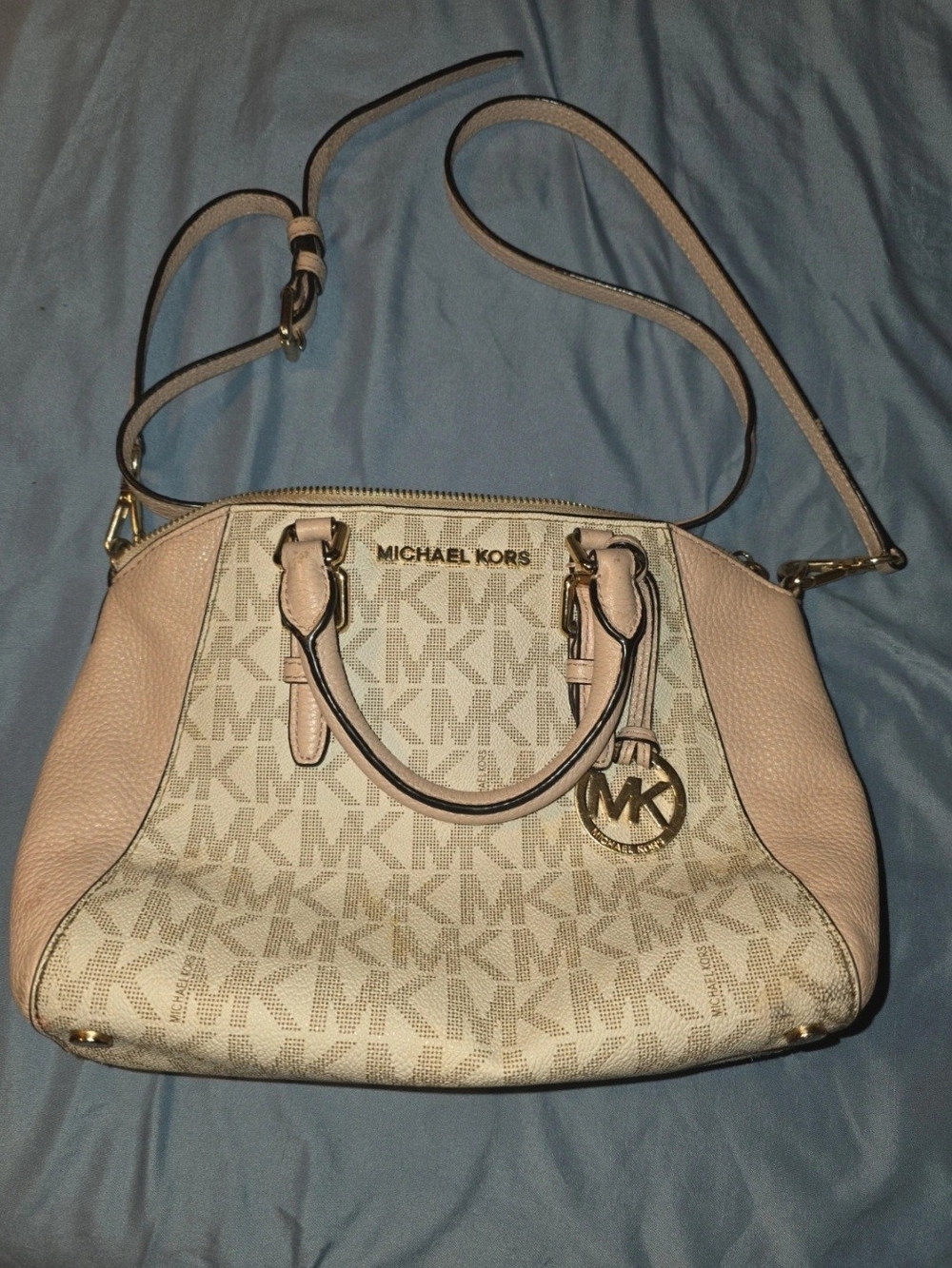 Michael Kors Pink Logo Satchel - Signature MK Crossbody